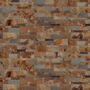 California Gold Ledger Panel 9 in. x 24 in. Splitface Slate Wall Tile (4.5 sq. ft./Case)