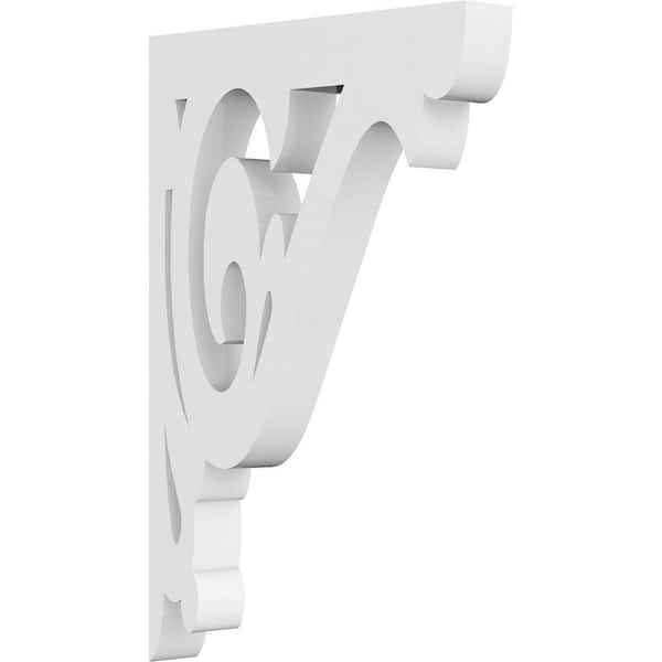 Ekena Millwork 5/8 in. W X 6 in. H X 4 in. D PVC BorHeaux Bracket