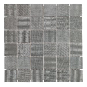 Lungo Dark 11.81 in. x 11.81 in. 10mm Matte porcelain Floor and Wall Mosaic Tile (0.97 sq. ft. per Sheet)