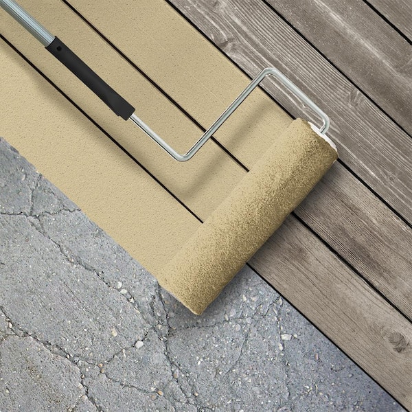 1 gal. #HDC-NT-02 White Oak Textured Low-Lustre Enamel Interior/Exterior Porch and Patio Anti-Slip Floor Paint