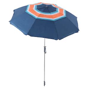 7.5 ft. Aluminum Beach Umbrella in Blue