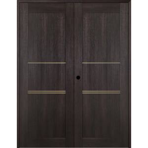 Vona 07 3H Gold 36 in. x 80 in. Right Hand Active Veralinga Oak Wood Composite Double Prehung Interior Door