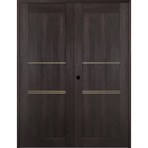 Vona 07 3H Gold 72 in. x 80 in. Right Hand Active Veralinga Oak Wood Composite Double Prehung Interior Door
