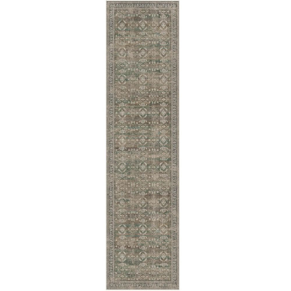 Boston Brown 2 ft. x 8 ft. Distressed Vintage Floral Runner Rug price history on PriceWatchPro