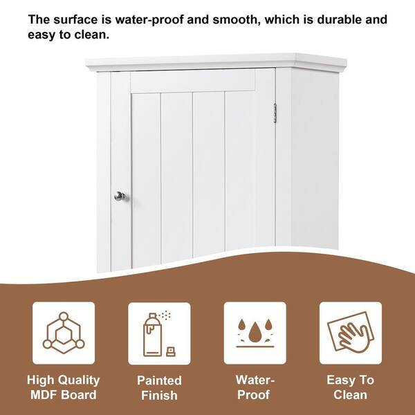 Xzkai 22 in. W x 11 in. D x 67.3 in. H White Linen Cabinet with Xzkai 22 in. W x 11 in. D x 67.3 in. H White Linen Cabinet with