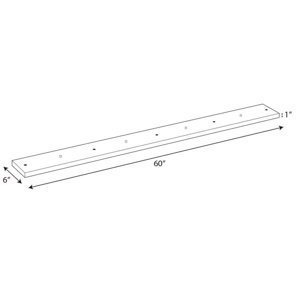 Graphite 60-Inch Steel 5-Light Canopy Accessory