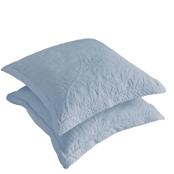 PJ26 Cotton Embroidered Quilted Euro Size Pillow Protector