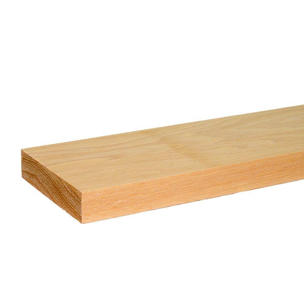 Builders Choice 1 in. x 4 in. x 6 ft. S4S Hickory Board HK1601046X ...