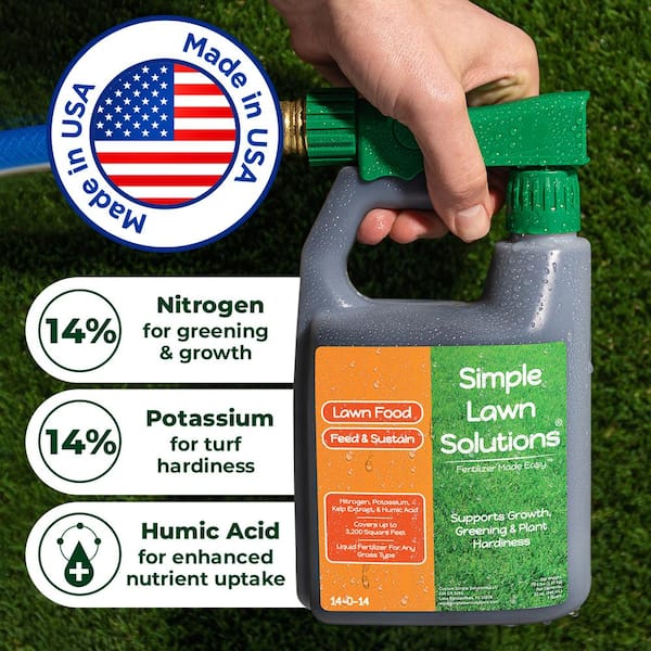 Lawn Food 32 oz. Liquid Lawn Fertilizer Feed and Sustain 14-0-14 Ready To Spray (3,200 sq. ft.)