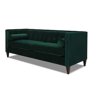 Jack 71 in. Square Arm 3-Seater Removable Cushions Sofa in Evergreen