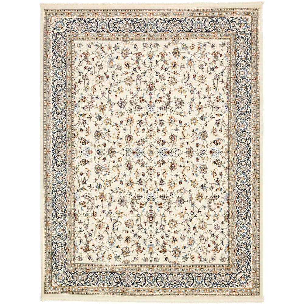 Unique Loom Narenj Leeds Ivory 10' 0 x 13' 0 Area Rug 3135793 The