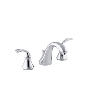 Forte 8 in. Widespread 2-Handle Commercial Bathroom Faucet with Sculpted Lever Handles in Polished Chrome