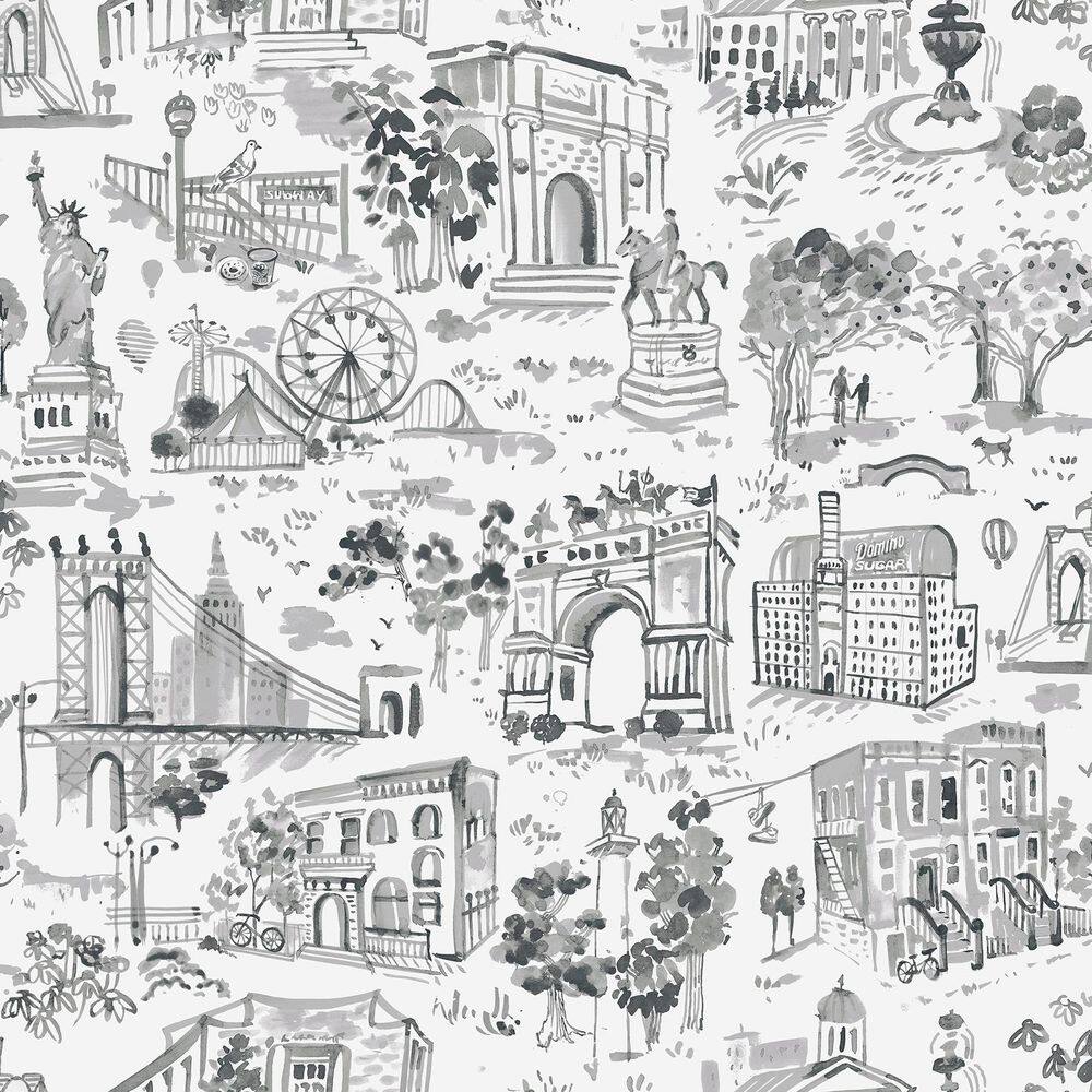 Toile de New York Graphite Black Peel and Stick Wallpaper Sample price history on PriceWatchPro