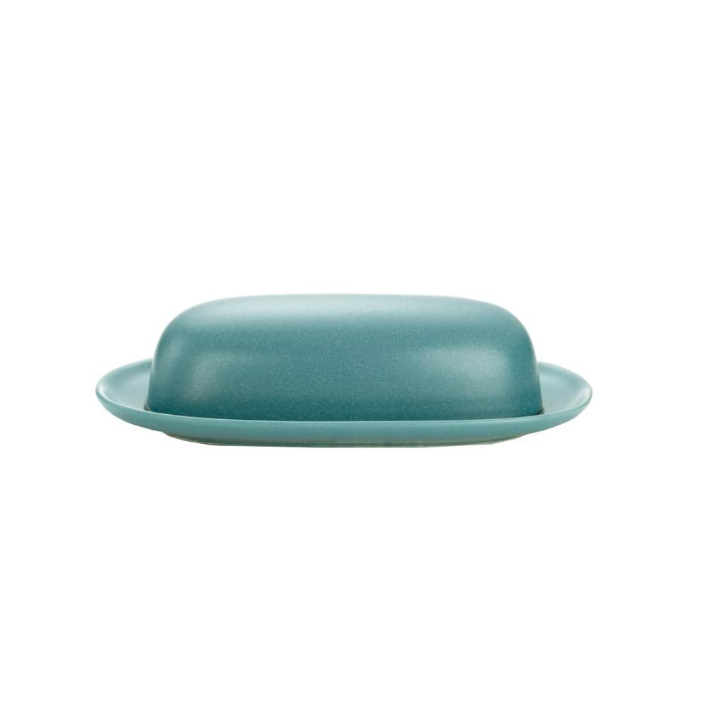 Noritake Colorwave Turquoise 8.5 in. (Turquoise) Stoneware Covered Butter Dishes