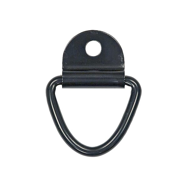 BUYERS PRODUCTS 1/4 Inch Forged Rope Ring With 1-Hole Integral Mounting Bracket Zinc Plated