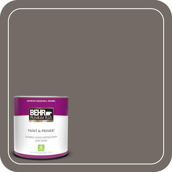 BEHR PREMIUM PLUS 1 qt. #PPU24-04 Burnished Pewter Eggshell Enamel Low Odor Interior Paint & Primer