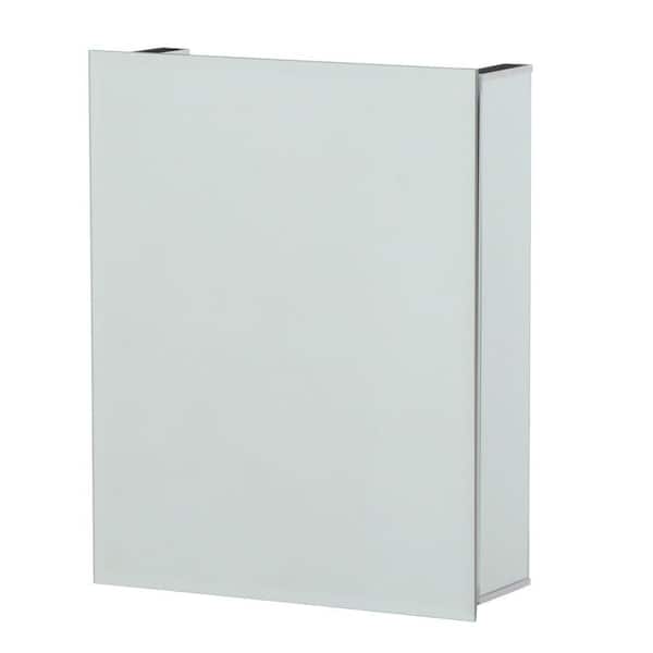 Croydex 16 in. W x 20 in. H Frameless Aluminum Recessed or Surface-Mount Bathroom Medicine Cabinet with Easy Hang System