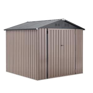 7 ft. W x 7 ft. D Metal Shed with Single Lockable Door (49 sq. ft. )