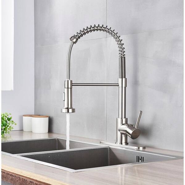 Satico Single-Handle Pull Down Sprayer Kitchen Sink Faucet in 