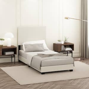 Pessac White Upholstered Frame Twin XL Panel Bed