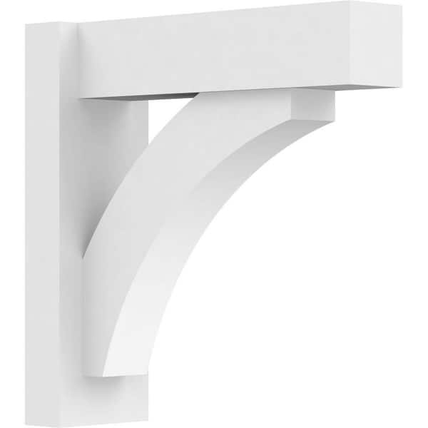 Ekena Millwork Thorton 5 in. W x 16 in. H x 16 in. D Signature Urethane Polyurethane Outlooker with Block Ends