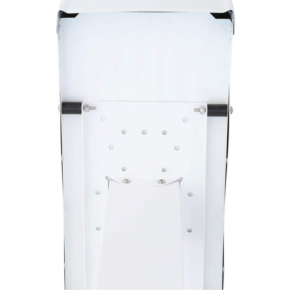 Elite Large White Steel Post Mount Mailbox