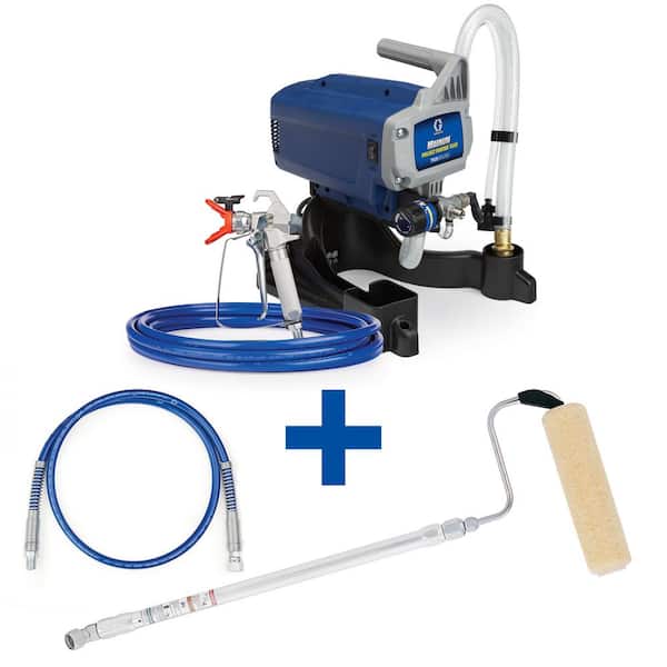 Graco Magnum Project Painter Plus Stand Airless Paint Sprayer with 4 ft. whip hose and Pressure Roller Kit