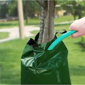 20 Gal. Slow Release Tree Watering Bag Automatic Drip Irrigation System Supplies Durable PE Material & Heavy Duty Zipper