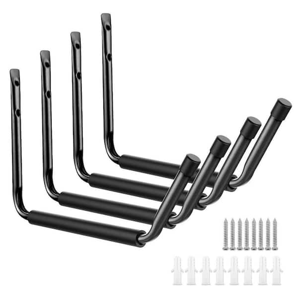 4-Pack Heavy Duty Garage Indoor Kayak Storage Hooks Hanger, Wall Mounted Rack for Canoe Paddle Board Ladder Hose Bicycle