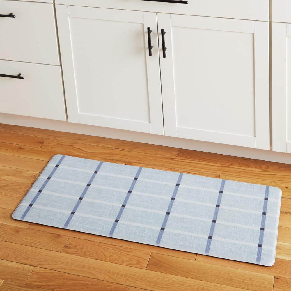 Blue Plaid Comfort Plus Anti-Fatigue Kitchen Mat