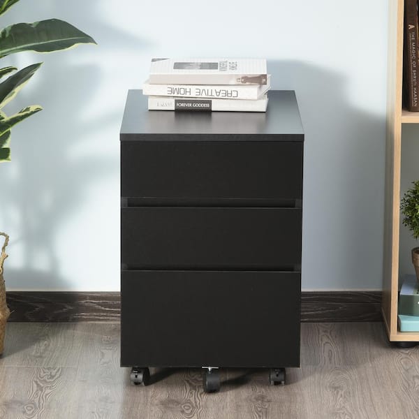 Office Filing Cabinet Black Home Office Documents Files Lockable Tidy Cabinet UK 