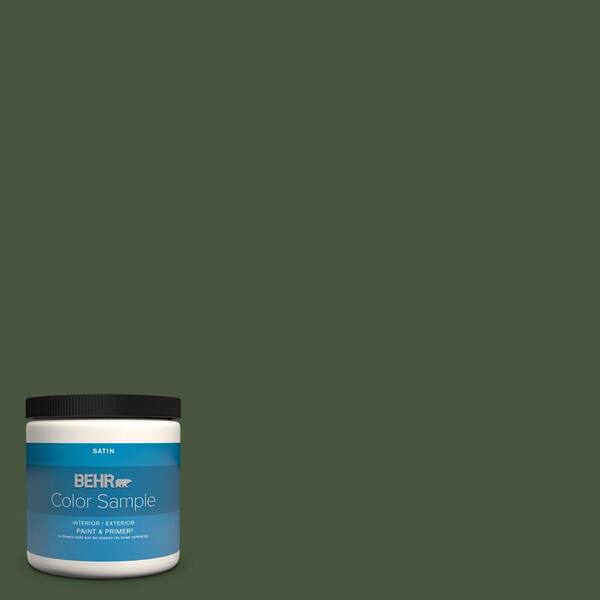BEHR PREMIUM PLUS 8 oz. #MQ6-49 Chard Satin Enamel Interior/Exterior Paint  & Primer Color Sample B370316 - The Home Depot