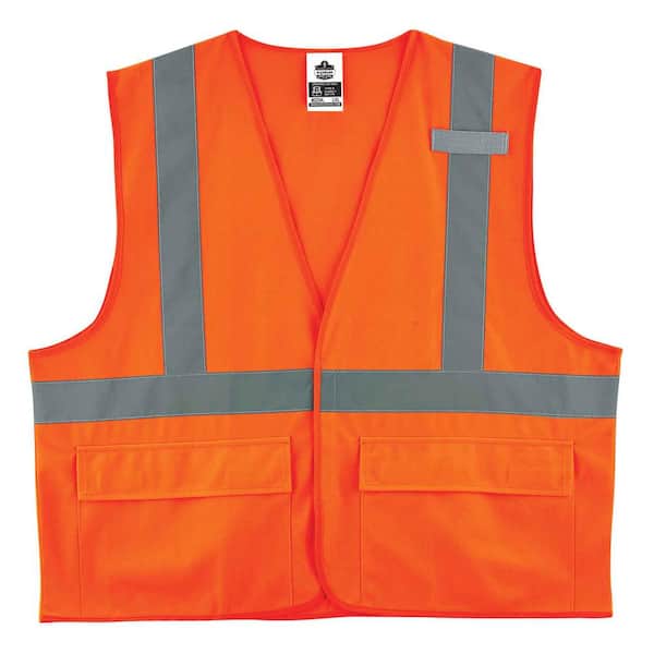 Ergodyne GLoWEAR L/XL Orange Hi-Vis Type R Class 3 Two-Tone Vest