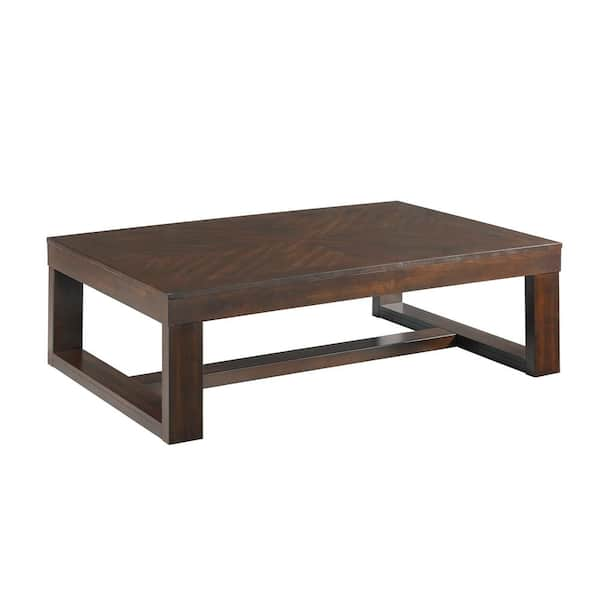 Picket House Furnishings Drew 52 in. Cherry Veneer Rectangle MDF Coffee Table