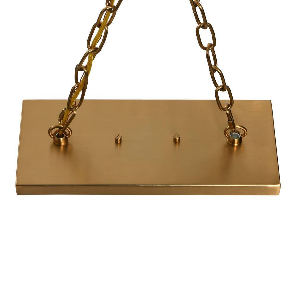 Lorne 5-Light Brushed Gold Metal and Frosted Glass Chandelier