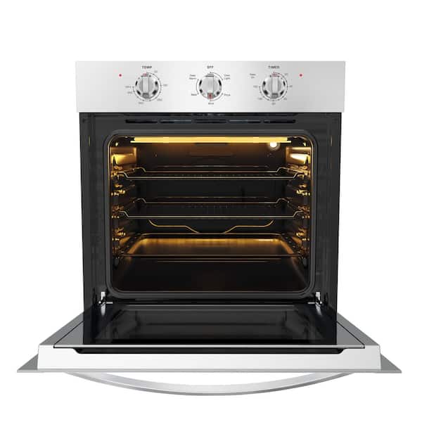 24 in. Electric Single Wall Oven, 2.5 cu. ft. Capacity, Built-in. Oven with 2 Racks in Stainless Steel