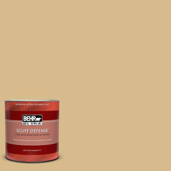 BEHR ULTRA 1 qt. 350F5 Camel Extra Durable Flat Interior Paint