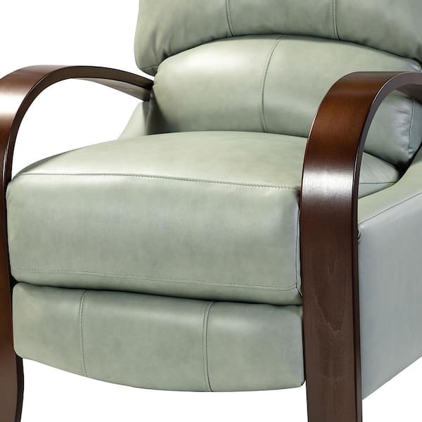 Recliner chair store with wooden armrests