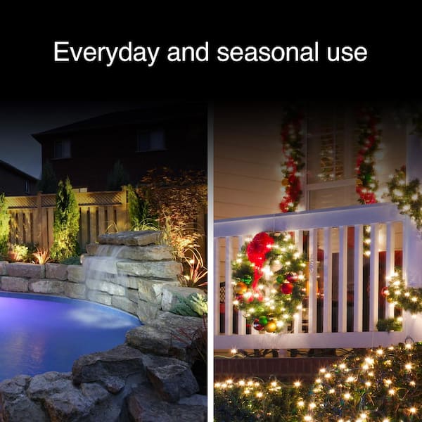 Defiant - Outdoor Digital 3-Outlet Light Sensing Timer Lighting Control with Remote