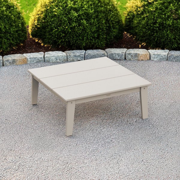 POLYWOOD Grant Park Sand Plastic Outdoor Coffee Table