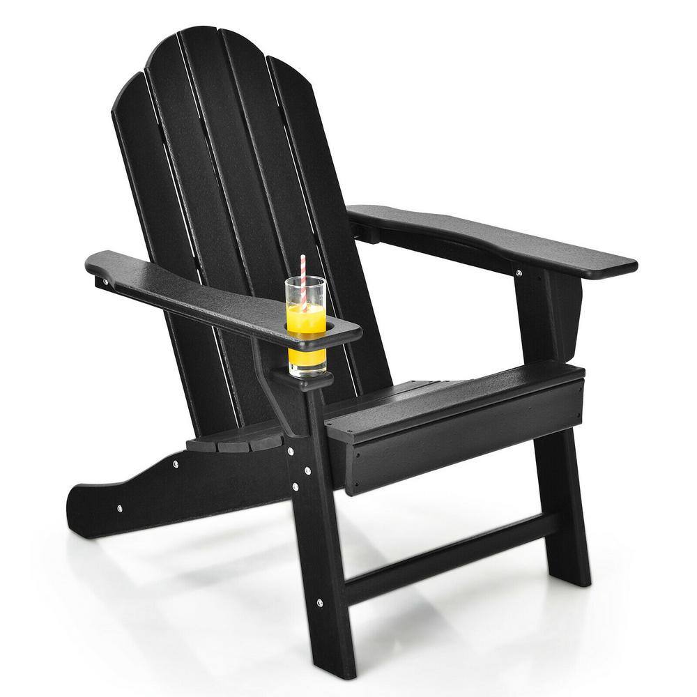 Black Outdoor Adirondack Chair with Built-in Cup Holder (1-Pack) price history on PriceWatchPro