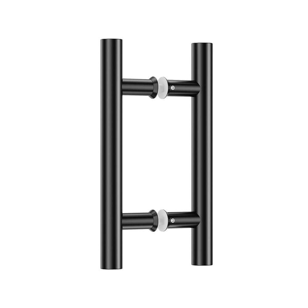 10 in. Back to Back Shower Door Handle in Black, Stainless Steel Pull Handle for Multiple Specification Glass (1-Pair) price history on PriceWatchPro