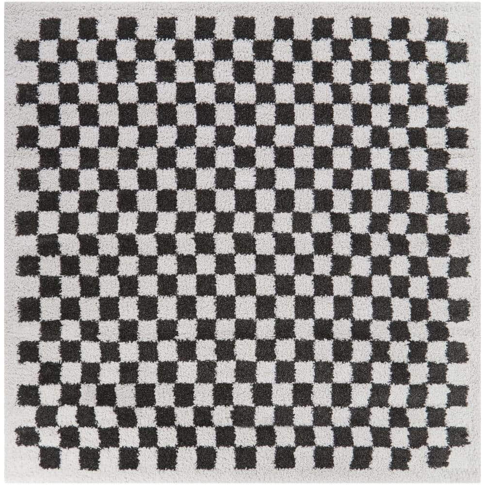 Covey Charcoal 7 ft. x 7 ft. Geometric Square Area Rug price history on PriceWatchPro