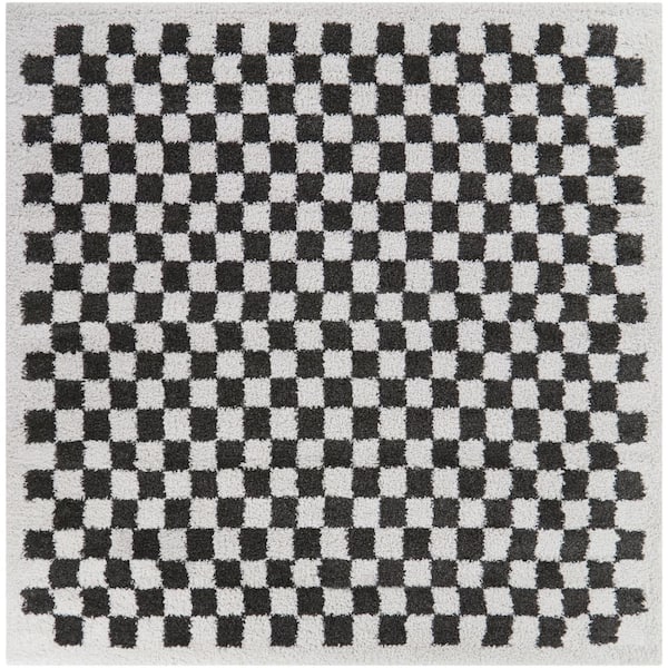 BALTA Covey Charcoal 7 ft. x 7 ft. Geometric Square Area Rug