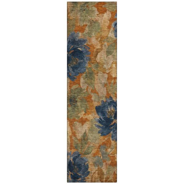 Chantille Machine Washable Indoor/Outdoor Abstract ACN3022 Paprika 2 ft. x 7 ft. Runner Rug