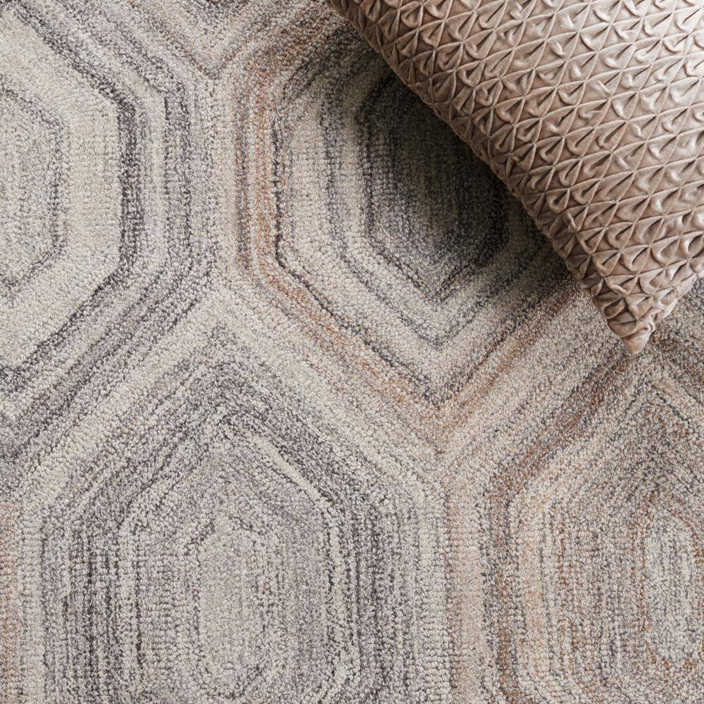 Handmade Tufted Wool Abstract Rug - Gray, 8' x 10'