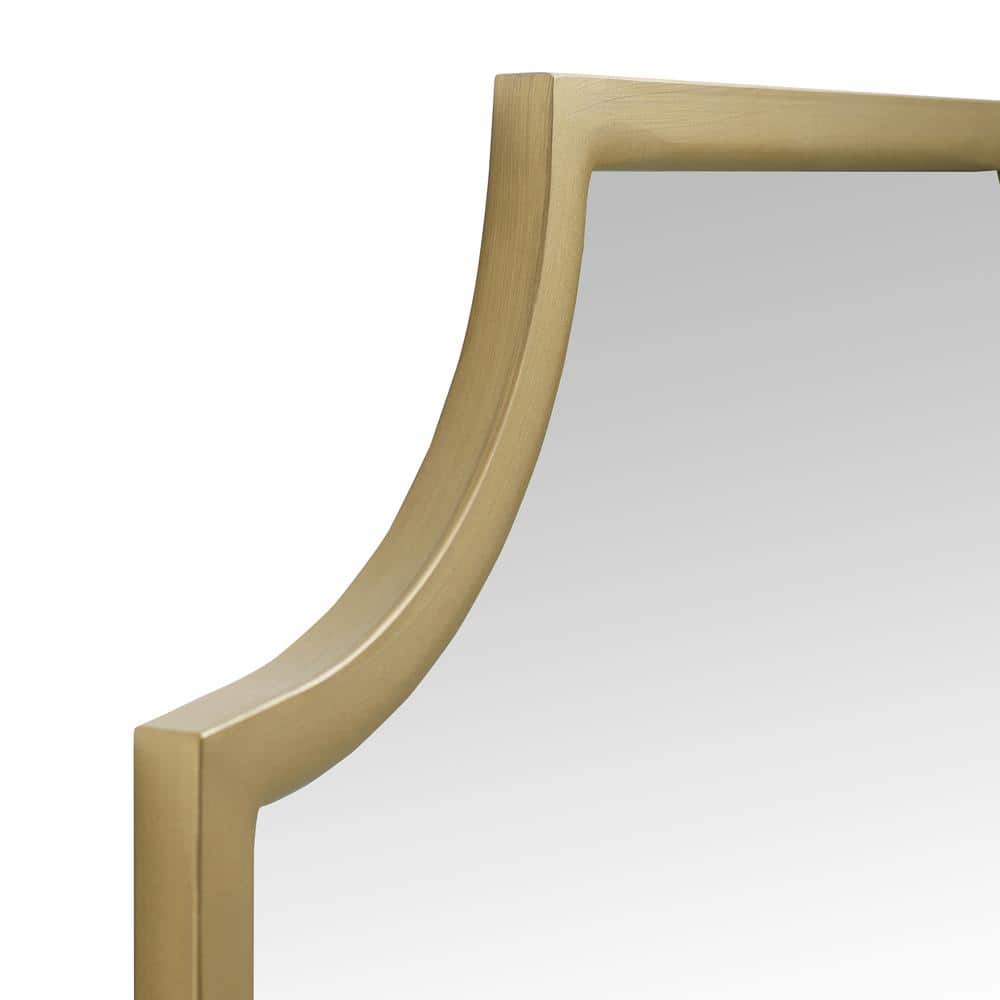Aimee Rectangular Gold Steel Wall Mirror