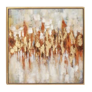 39 in. x 39 in. Gold Canvas Traditional Wall Art