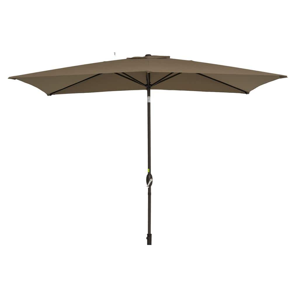 10 ft. x 7 ft. Aluminum Market Patio Umbrella in Topology