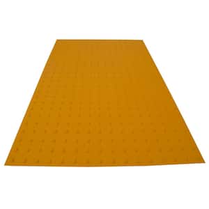 PowerBond 36 in. x 5 ft. Federal Yellow ADA Warning Detectable Tile (Peel and Stick)
